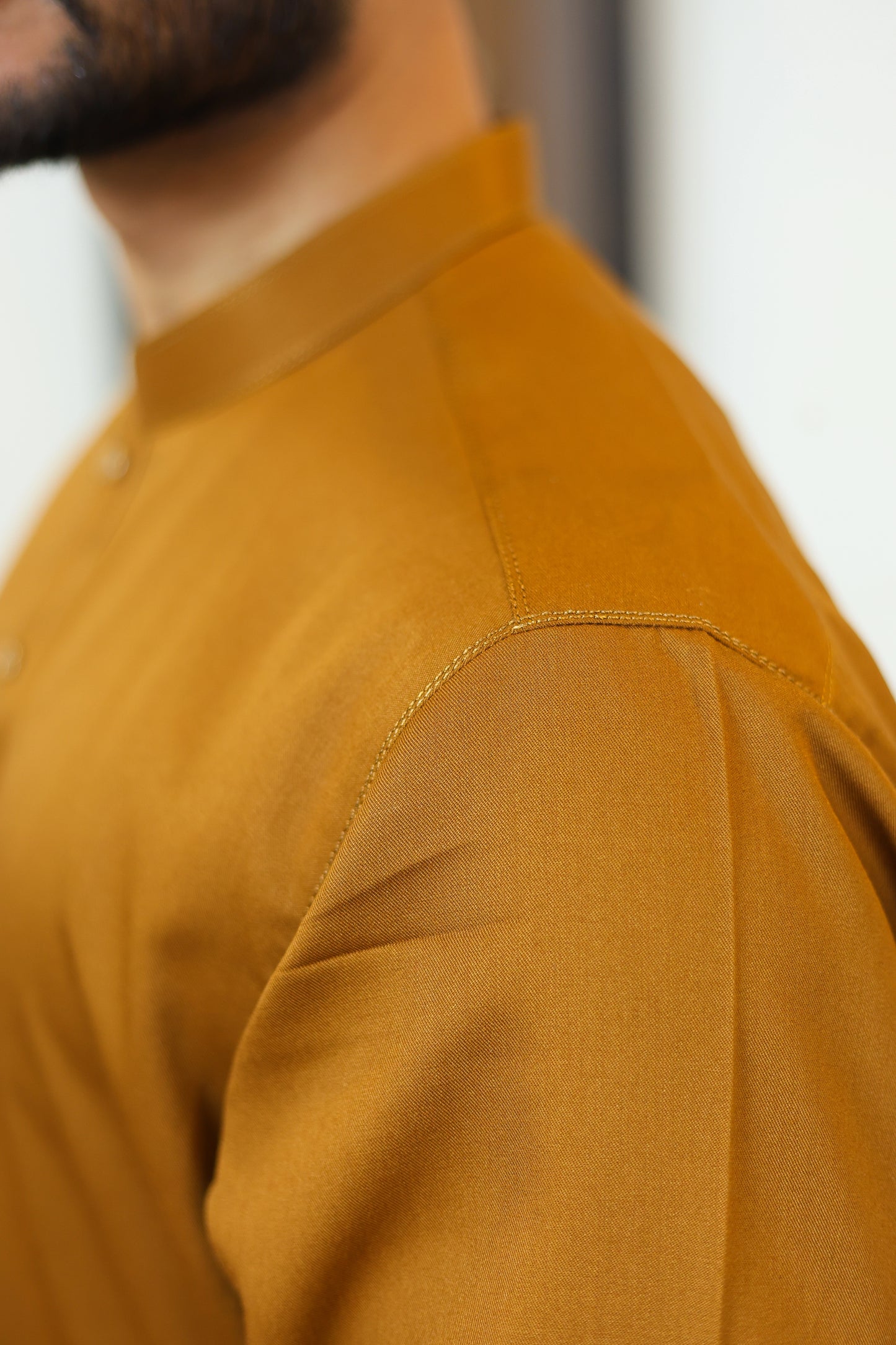 Executive Wash and Wear Kameez Shalwar - Shining Gold