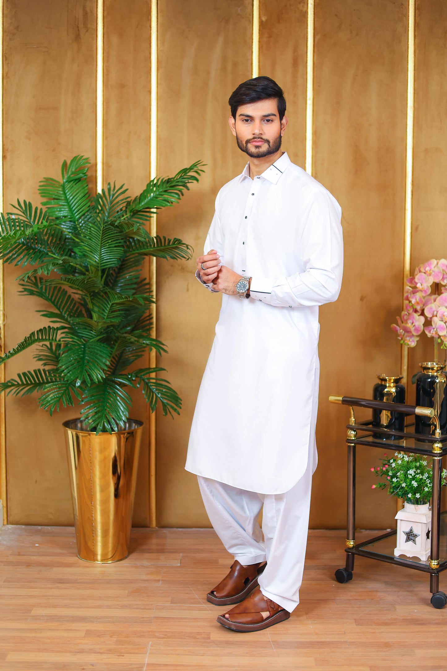 Toyobo Premium Wash and Wear Kameez Shalwar - White