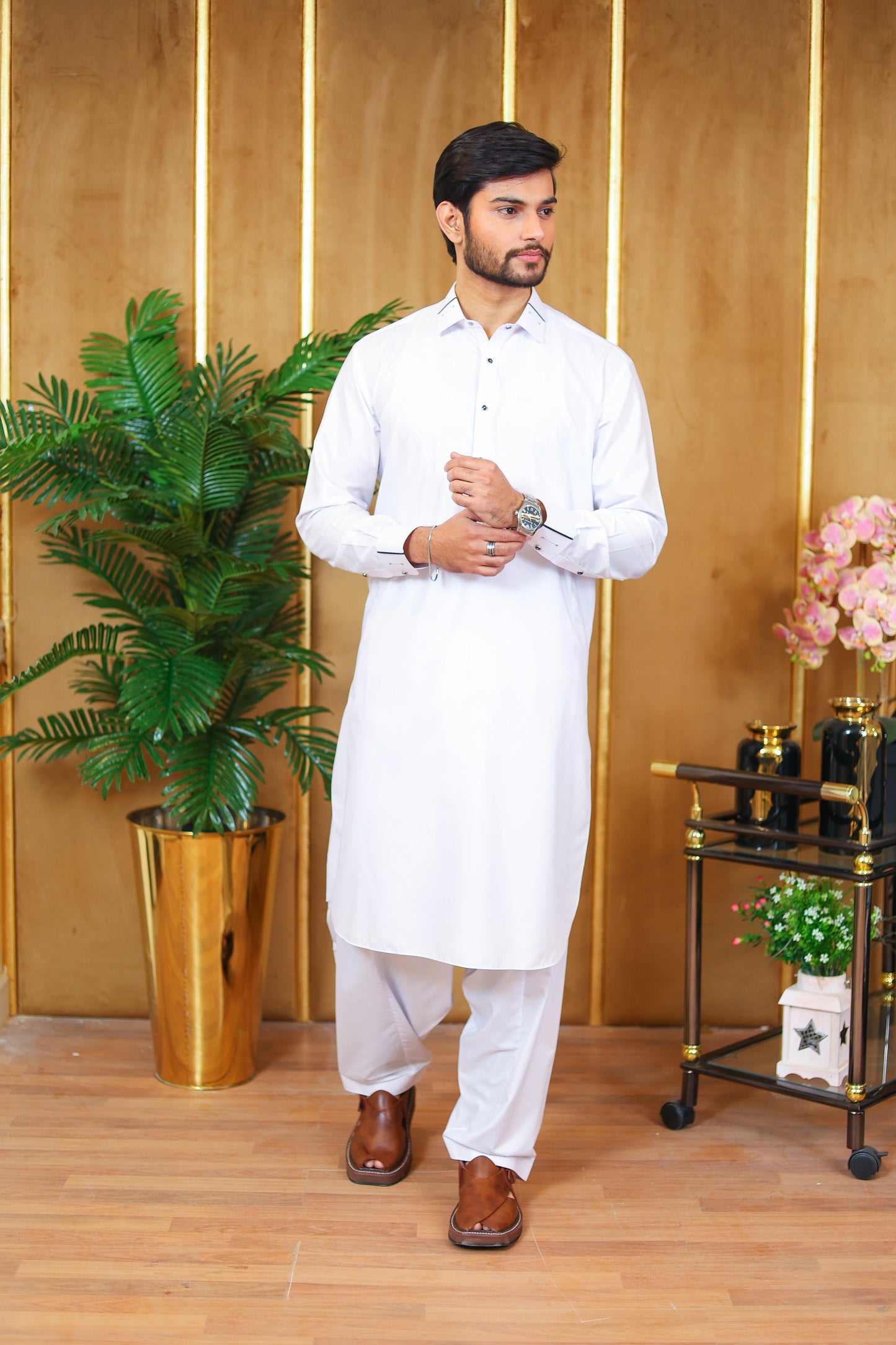 Toyobo Premium Wash and Wear Kameez Shalwar - White