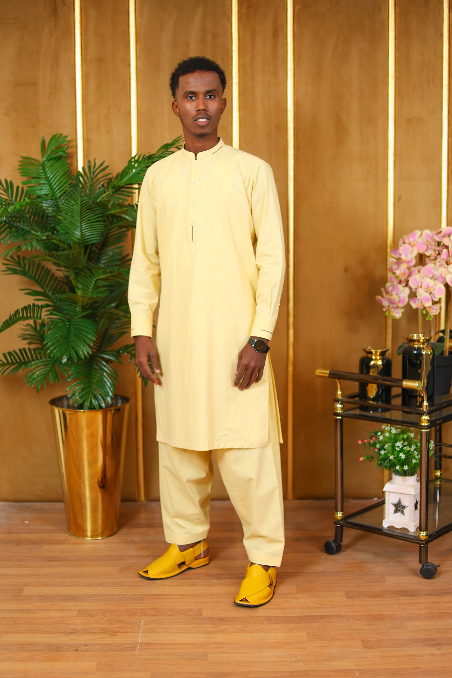 Super Karandi Kameez Shalwar – Cream