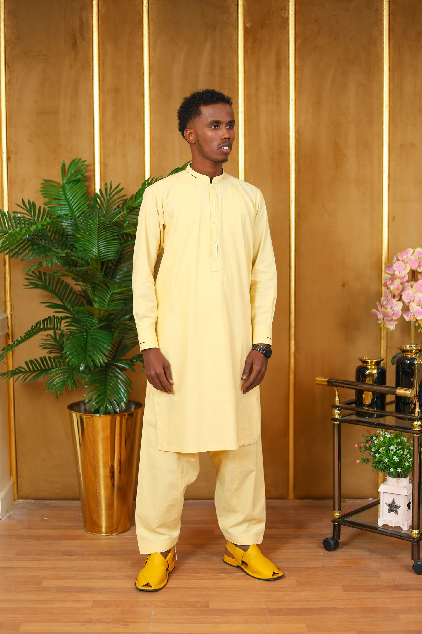 Super Karandi Kameez Shalwar – Cream