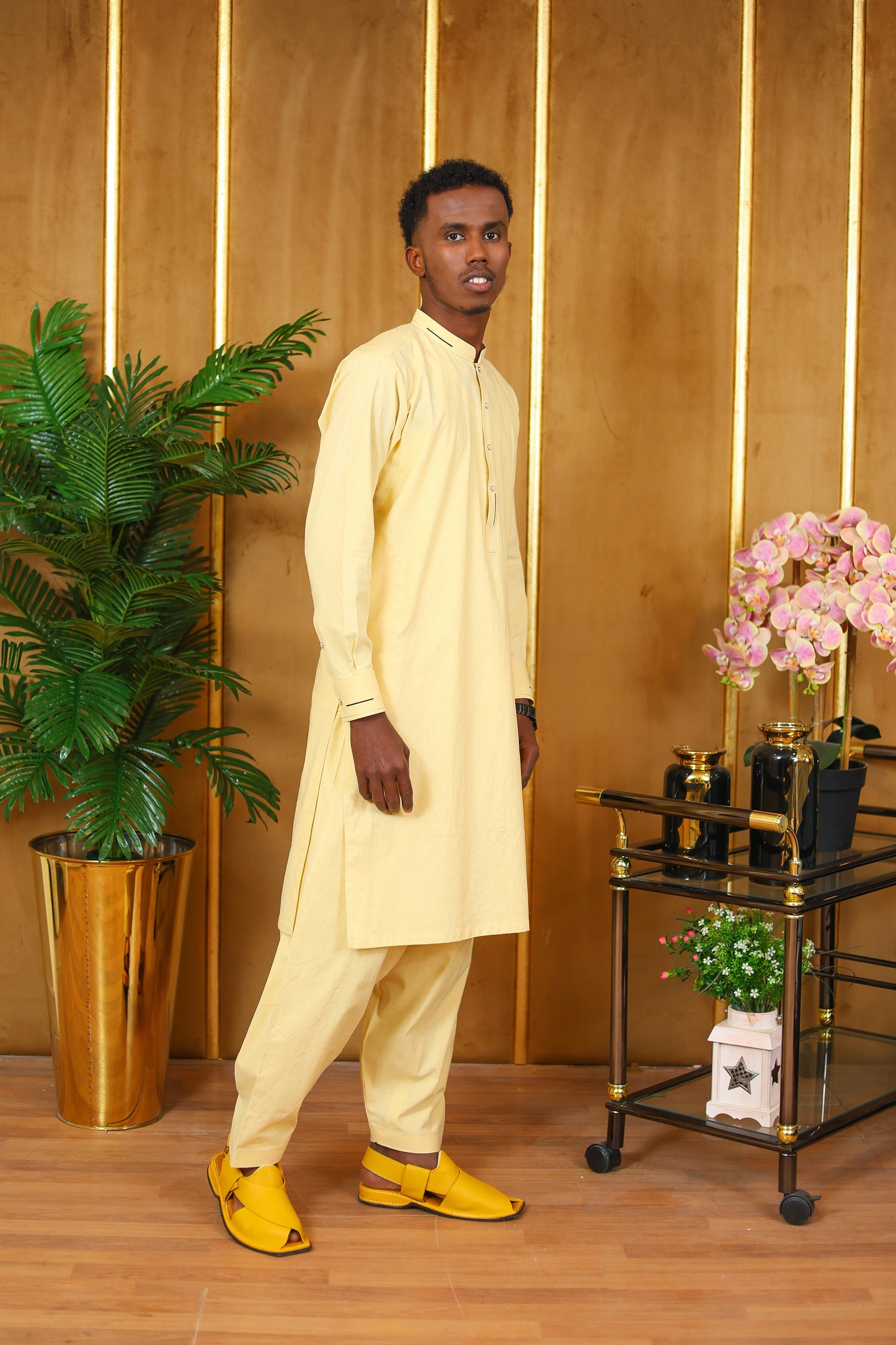 Super Karandi Kameez Shalwar – Cream