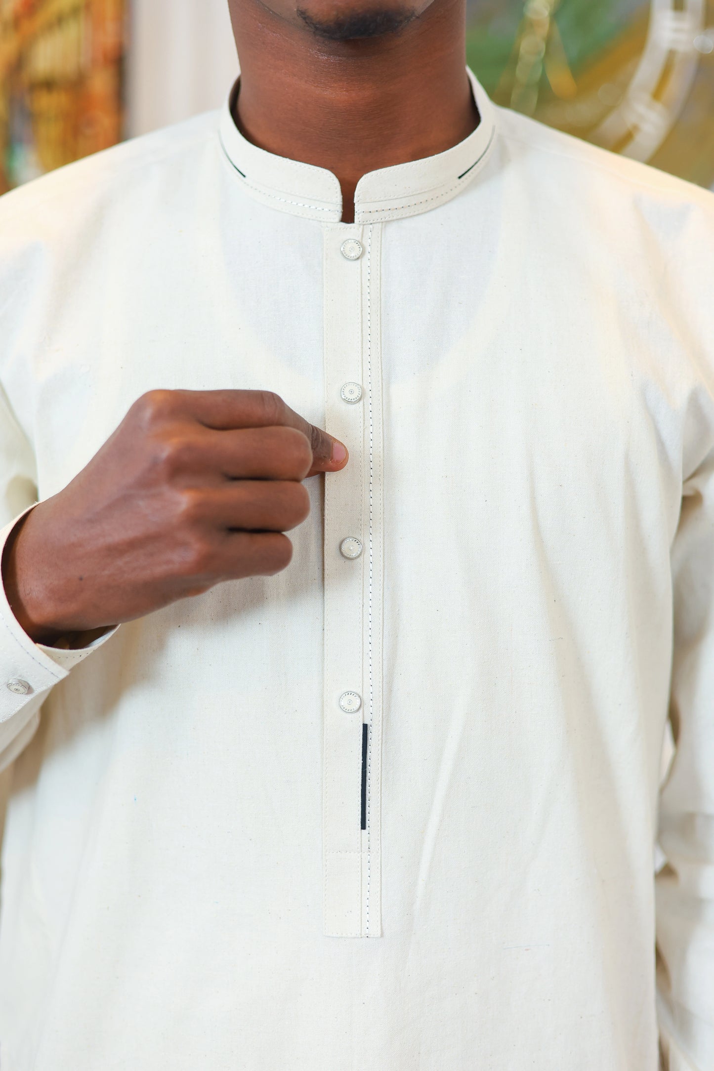 Super Karandi Kameez Shalwar – Off-White