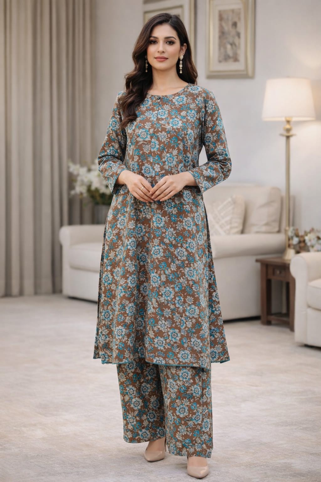 Premium Ladies Lawn 2pc Stiched