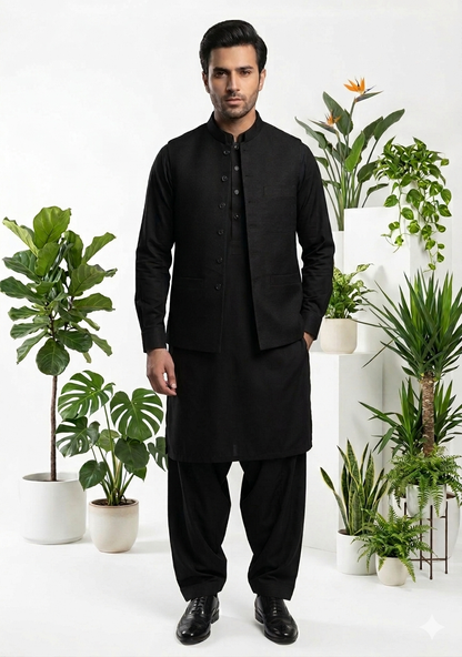Noshi Wash And Wear &  Waist Coat Collection 3 Piece