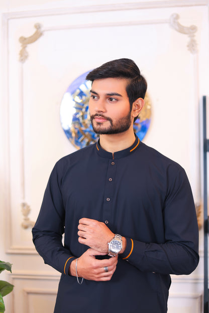 Royal Wash and Wear Kameez Shalwar – Dark Blue