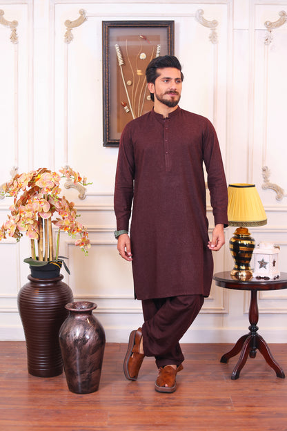 Finest Quality Wool Kameez Shalwar – Copper