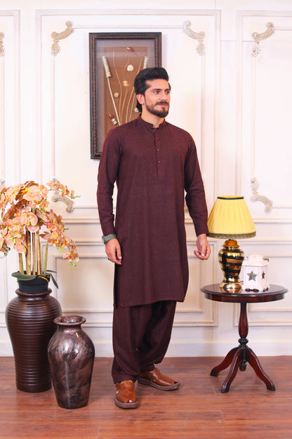 Finest Quality Wool Kameez Shalwar – Copper