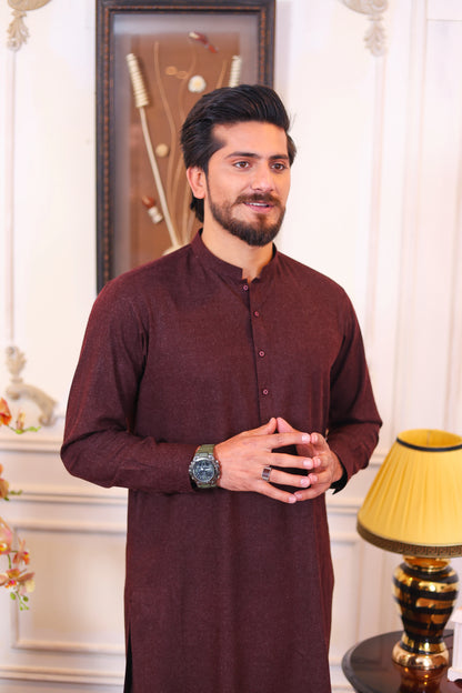 Finest Quality Wool Kameez Shalwar – Copper