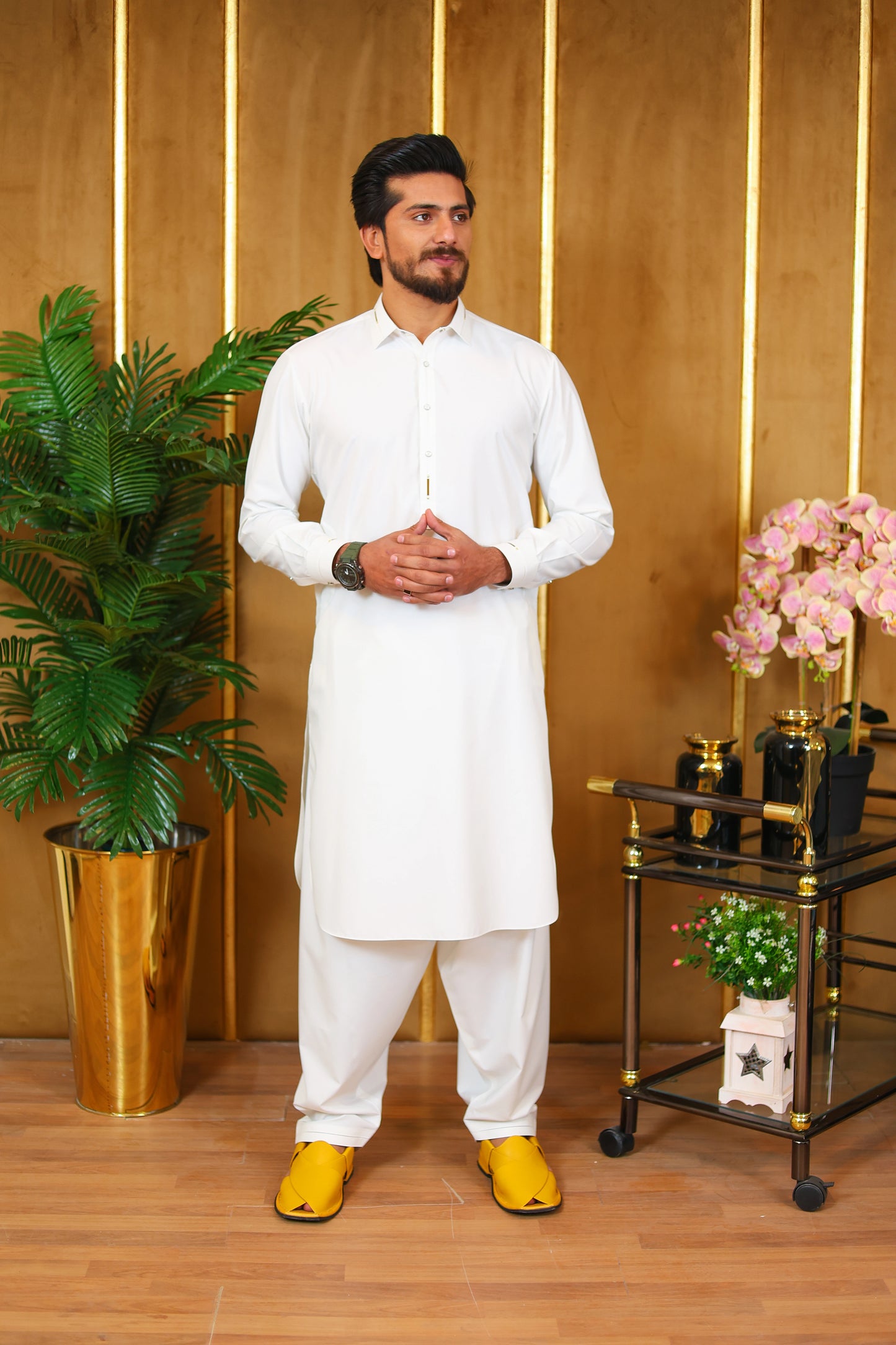 Boski Kameez Shalwar - White