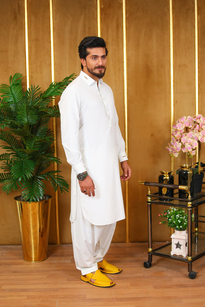 Boski Kameez Shalwar - White