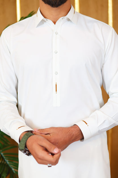 Boski Kameez Shalwar - White