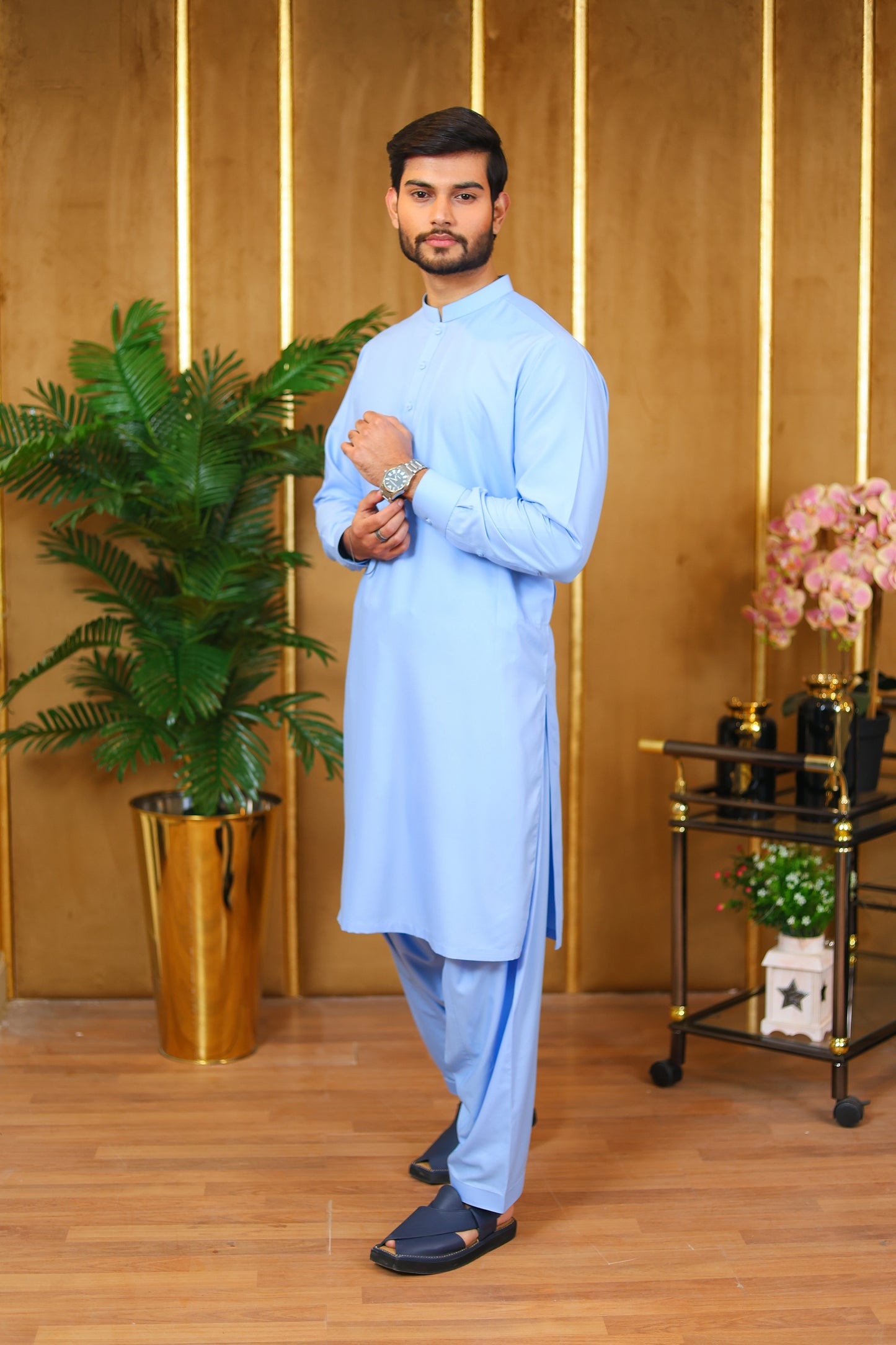 Toyobo Premium Wash and Wear Kameez Shalwar - Light Blue