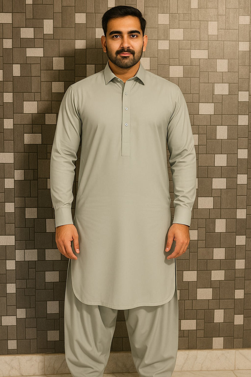 MF Collection Stiched Wash & Wear- Gray