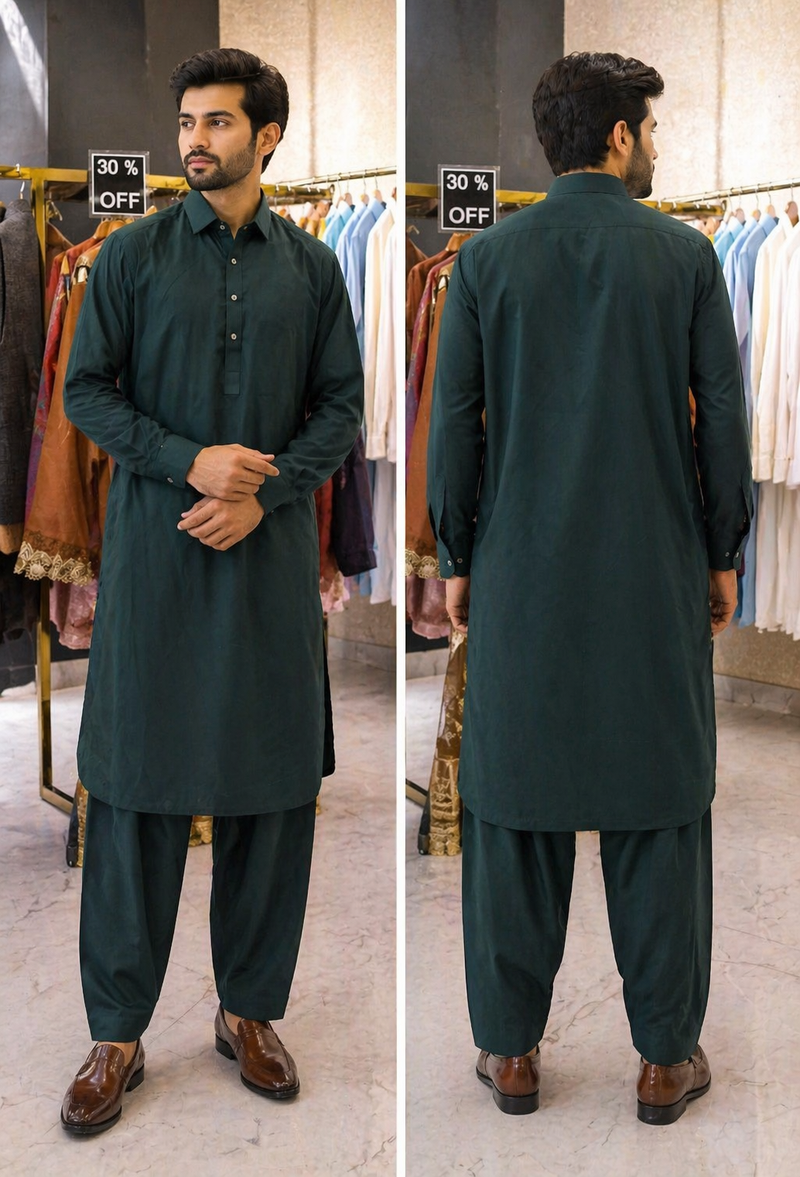 Royal Hard Cotton Kameez Shalwar Stiched
