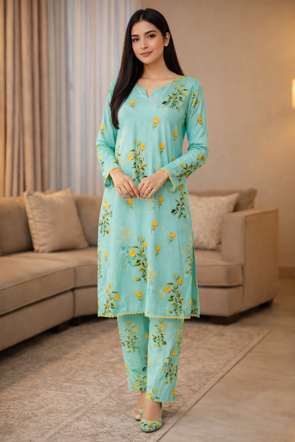 Premium LadiesL Lawn 2pc Stiched