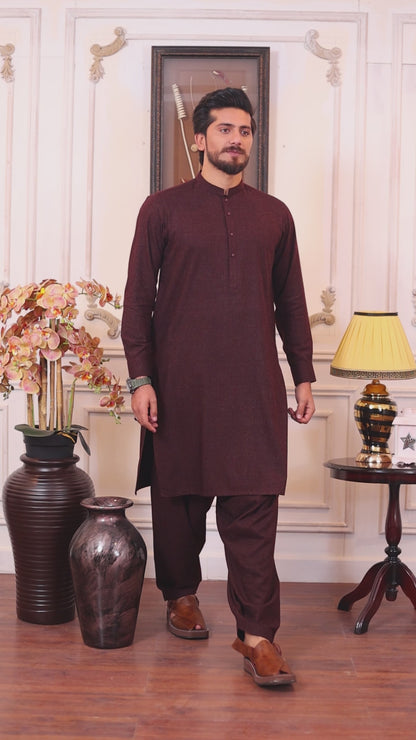 Finest Quality Wool Kameez Shalwar – Copper