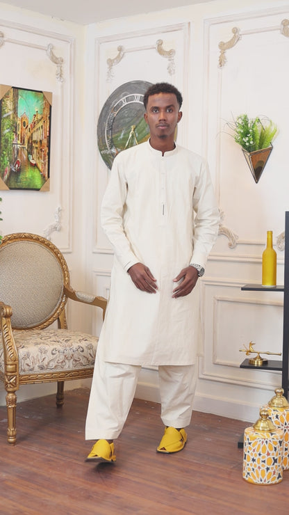 Super Karandi Kameez Shalwar – Off-White